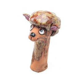 ▸gartenstecker sodo žvakė Alpaka galvutė pagaminta iš keramikos | Rankų darbo sodo apdaila