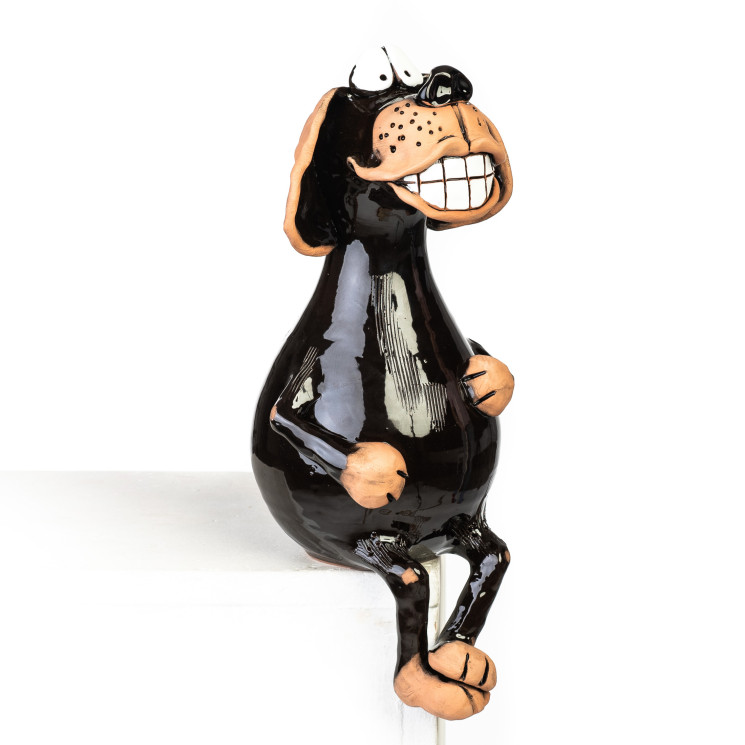 ▸gartenstecker sodo kištukas grinse šuo + krašto išmatos | keramikdeko.de