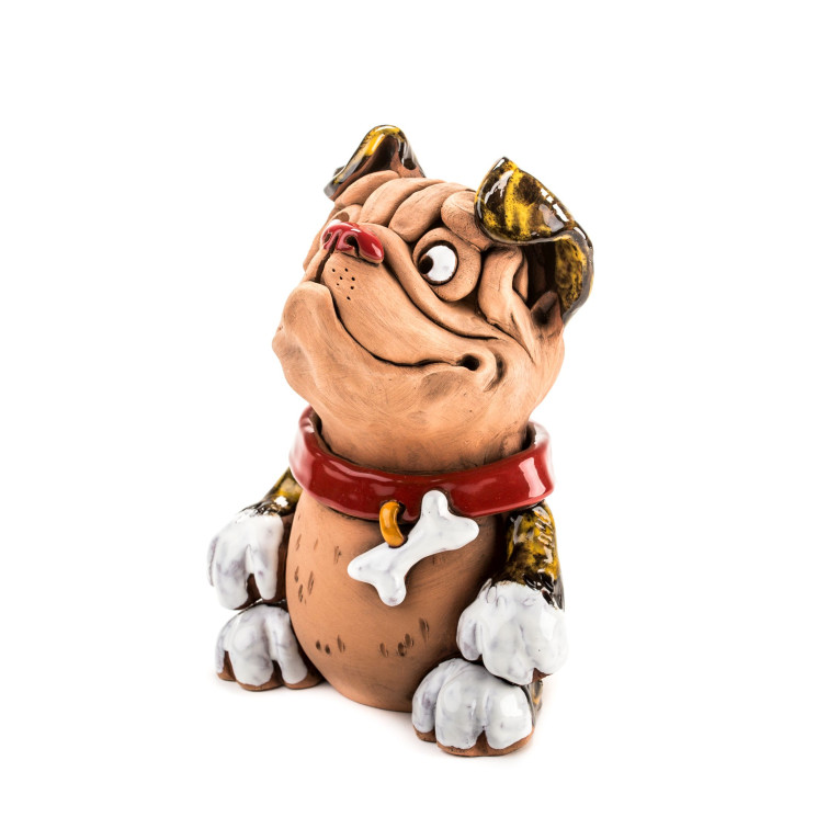 Sodo kištukas ir deekofigur buldogas - keramikos apdaila