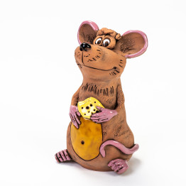 Keramikos sodo plug pelė su sūriu - keramikdeko.de