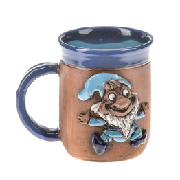 Mėlynas keraminis puodelis su mėlynu smurfu