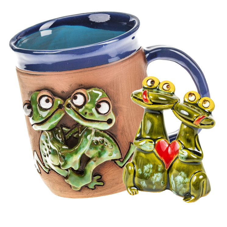 Įsimylėjusios varlės - 2 dalių keraminių dovanų rinkinys Valentino dienai