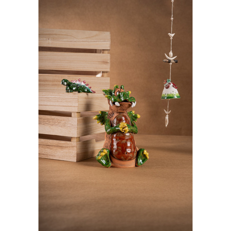 Keramikos rinkinys 17 (3 dalių) - Drakonas: varpelis, deko figūra ir mini figūra