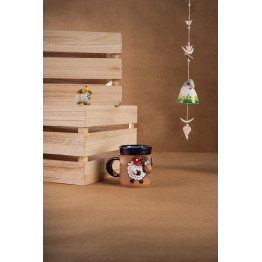 Keramikos rinkinys 16 (3 dalių) - Avys: varpelis, puodelis ir mini figūra