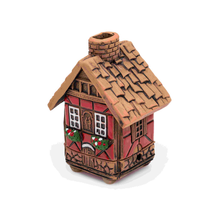 ▷ Keraminiai pusplipės medienos namai dūmų kiemui | Mini-räucherhaus