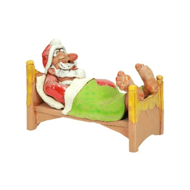 Kalėdų Senelis lovoje | Keraminė smilkalinė | momolio.lt