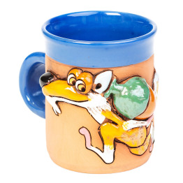 Keramikos taurė Scrat - Saber dantų voverė - keramikdeko.de