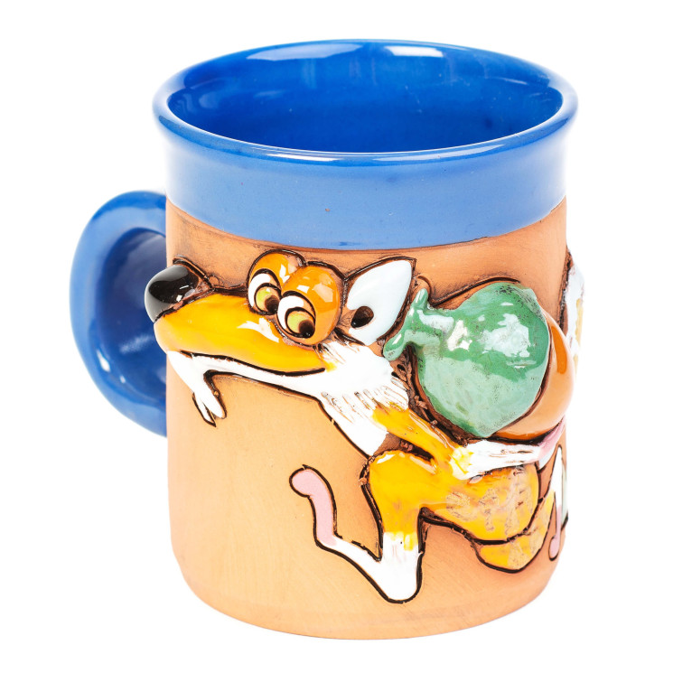 Keramikos taurė Scrat - Saber dantų voverė - keramikdeko.de