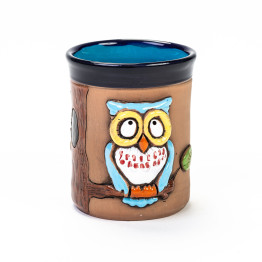 3D keramikos taurė - pelėda ant AST - keramikdeko.de