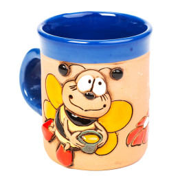 3D keramikos taurė - medaus bičiuliai - keramikdeko.de