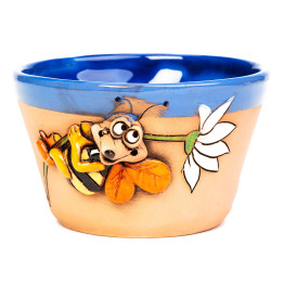 Mueslishale 3D motyvas | Paveikslėlis Bičių ir gėlių | Keramikdeko