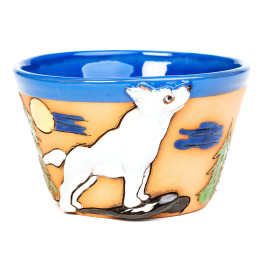 Mueslishale 3D motyvas | Paveikslėlis Vilkas uoloje | Keramikdeko