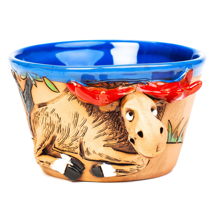 Mueslishale 3D motyvas | Paveikslėlis gulėti briedis | Keramikdeko