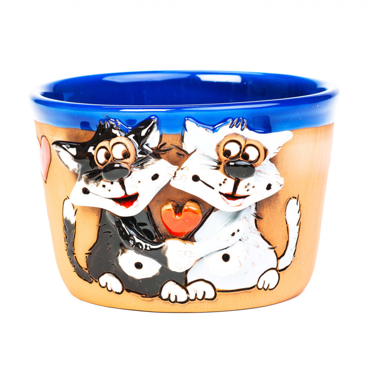 Mueslishale 3D motyvas | 2 pav. Katės | Keramikdeko