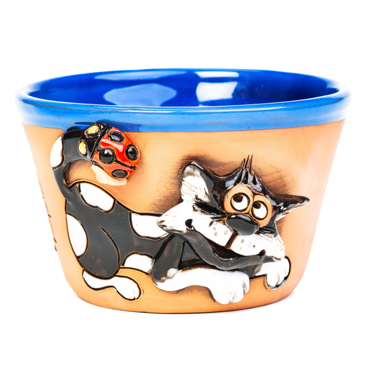 Mueslishale 3D motyvas | Paveikslas Katės ir ladybugs | keramikos apdaila