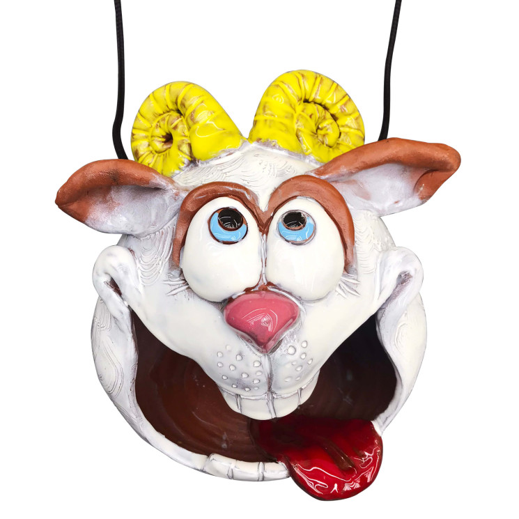 ▸ziege kaip paukščių maisto stotis | Juokingi "Gartendeko Frostfest"