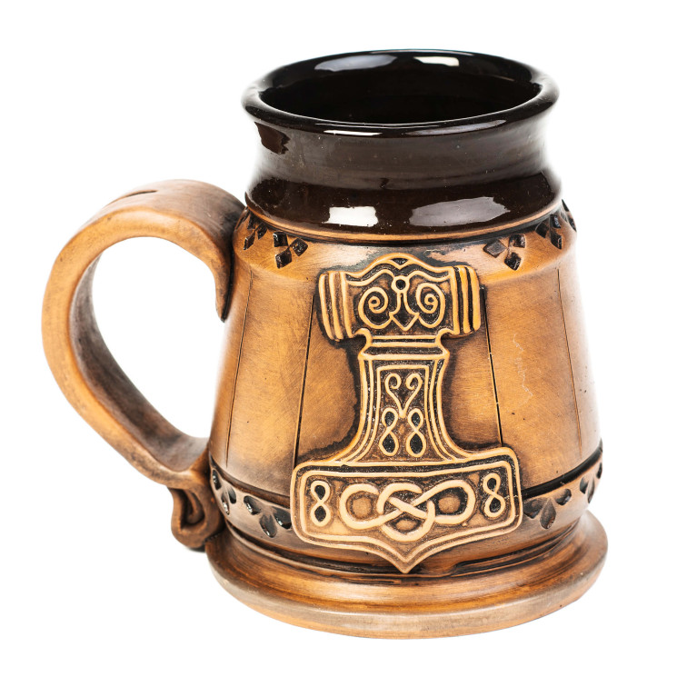 Keramikos ąsotis 0,5L thors plaktukas | Keramikdeko.de