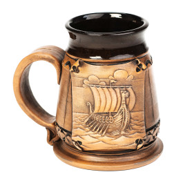 Keramikos ąsotis 0.5L Viking laivas | Keramikdeko.de