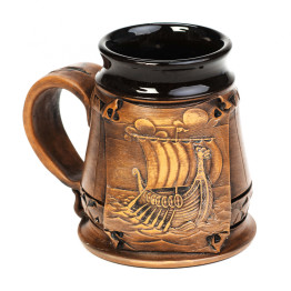 Keraminis ąsotis 0.3L Viking Laivas | Keramikdeko.de
