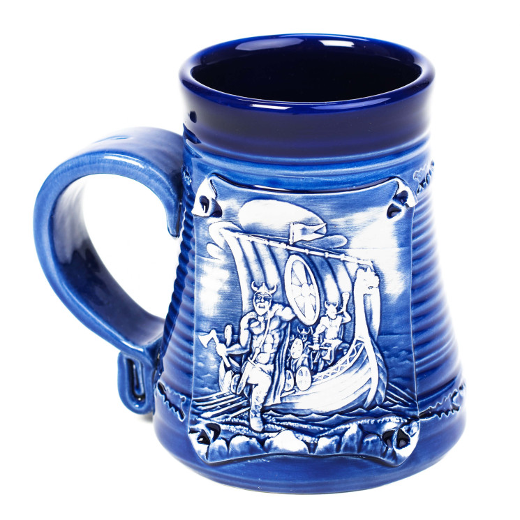 Puodelis mėlyna 0,3l | Winkinger Fighting Laivų | Keramikdeko.de