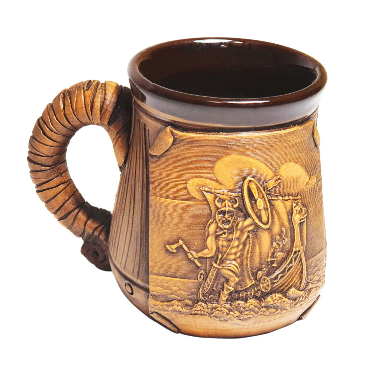 Vidutinio dydžio geriamojo puodelio | Winkinger Fighting Laivų | Keramikdeko.de