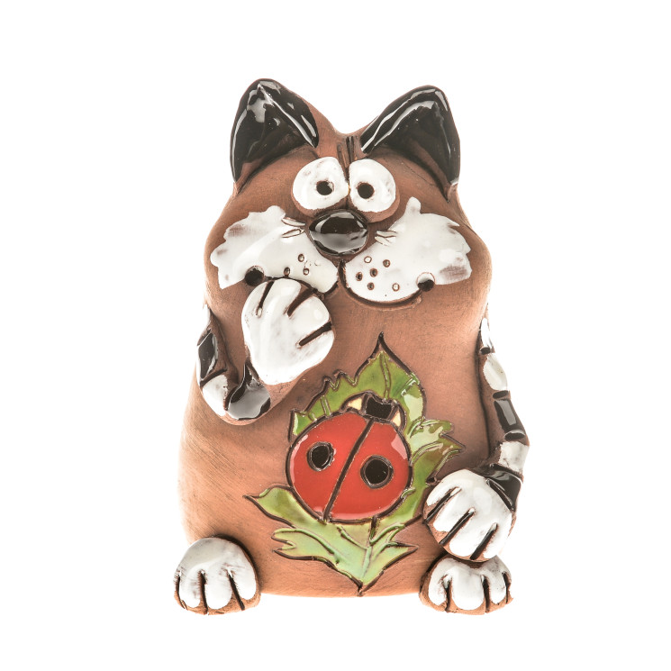 Sodo kištuko katė su ladybug | EDGE STOOL | Keramikdeko.de