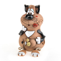 Sodo kištuko katė su pele ir pakabinančiomis kojomis | Kantenhocker