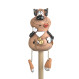 Deko figūra su kojomis - katė su pele, dydis I (M)