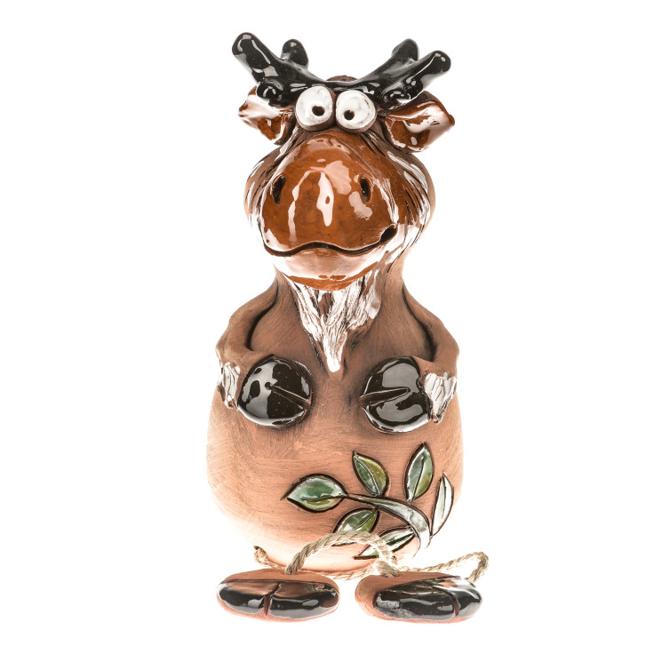 Deko figūra su kojomis - briedis su lapu I