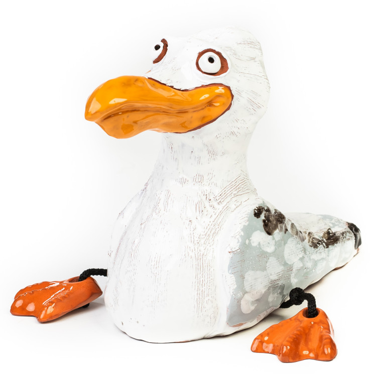 ▸gartenstecker sodo plug + deekofigur möve | keramikdeko.de