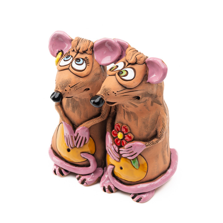 ▸dekofigur ir sodo plug pelės pora pagaminta iš keramikos | rankų darbo