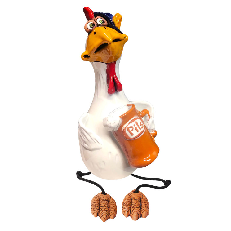 ▸gartenstecker sodo kištukas baltas vištas | Sodo deco ir krašto kėdė