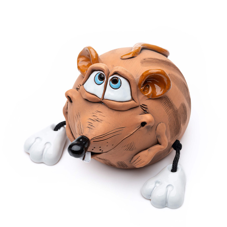 ▸ Pelės šventė, pagaminta iš keramikos - sodo kištuko ir krašto išmatos